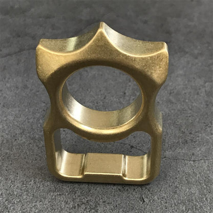 Brass Knuckle Duster Bottle Opening Window Breaking EDC Protective Gear