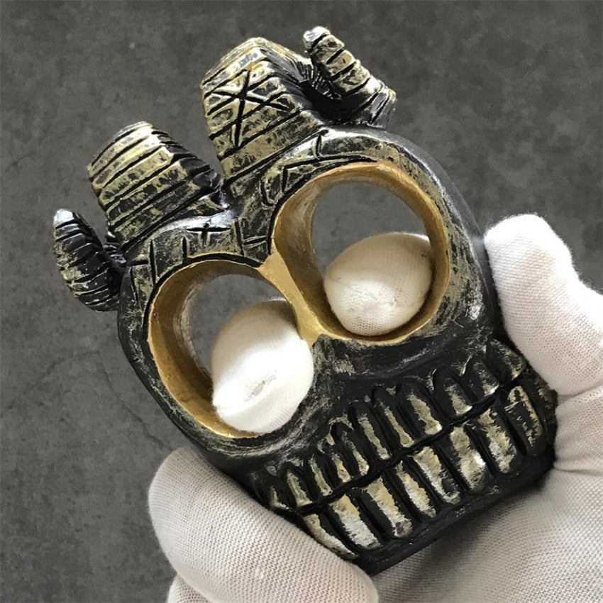 Fashion Skull Knuckle Duster Ram Horn Decorations