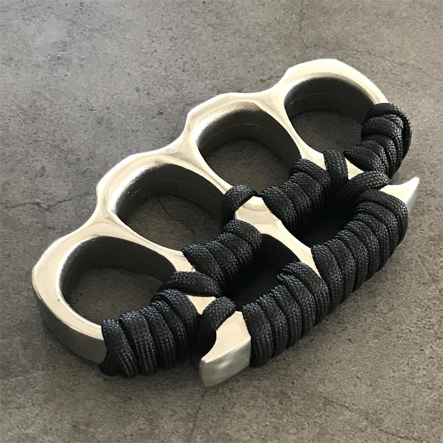 Steel Knuckle Duster Big Finger Hole Broken Window EDC Tool