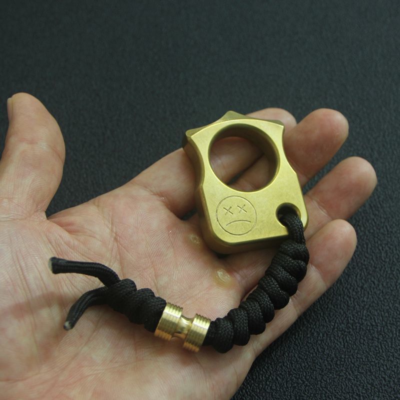 Single Finger Brass Knuckle Duster Self-Defense EDC Tool