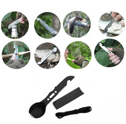 Multifunctional Self-defense SOS Wilderness Survival Kit Outdoor Waterproof Case Tactical Knife EDC Tool