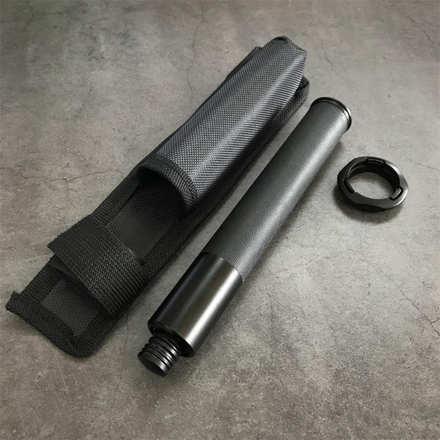 Baton base showing retract button and hexagonal end cap
