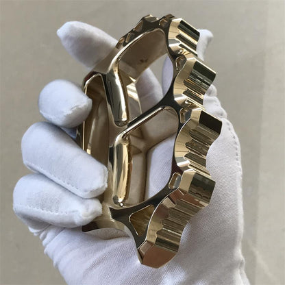 Thickened solid brass knuckle duster vintage brass texture