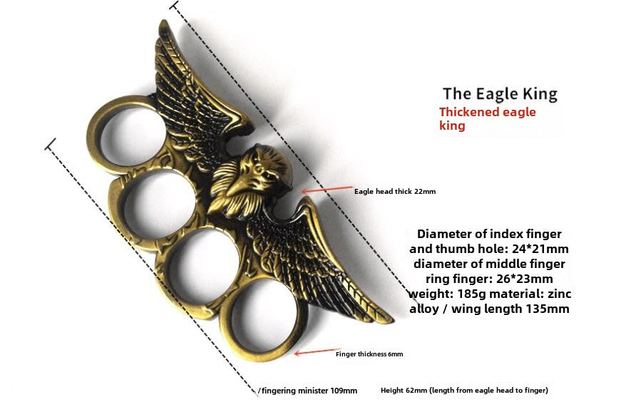 Утолщенный Eagle King Knuckle Duster Практика боевых искусств Бокс Четыре пальца Боксерские перчатки Ручная пряжка Боксерская пряжка Защита от разбитого окна