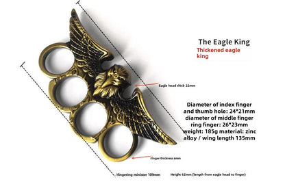 Утолщенный Eagle King Knuckle Duster Практика боевых искусств Бокс Четыре пальца Боксерские перчатки Ручная пряжка Боксерская пряжка Защита от разбитого окна