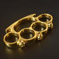Metal Brass Knuckle Duster Skull Style Four-finger Boxing Sleeve Outdoor Camping Safety Orientation Pocket EDC Tool