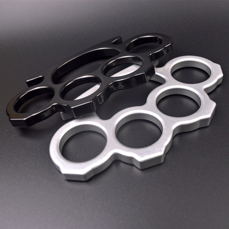 Solid Steel Knuckle Duster Brass Knuckle - BLACK AND GREY