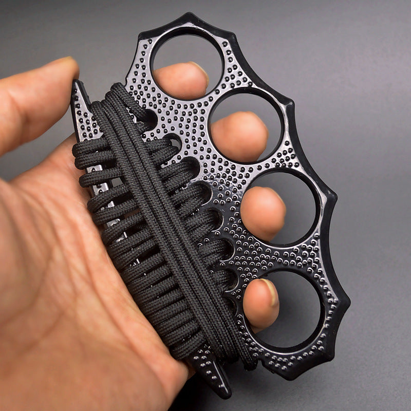 Hand Buck Outdoor self-defense metal brass knuckles duster four-finger hand buck ...