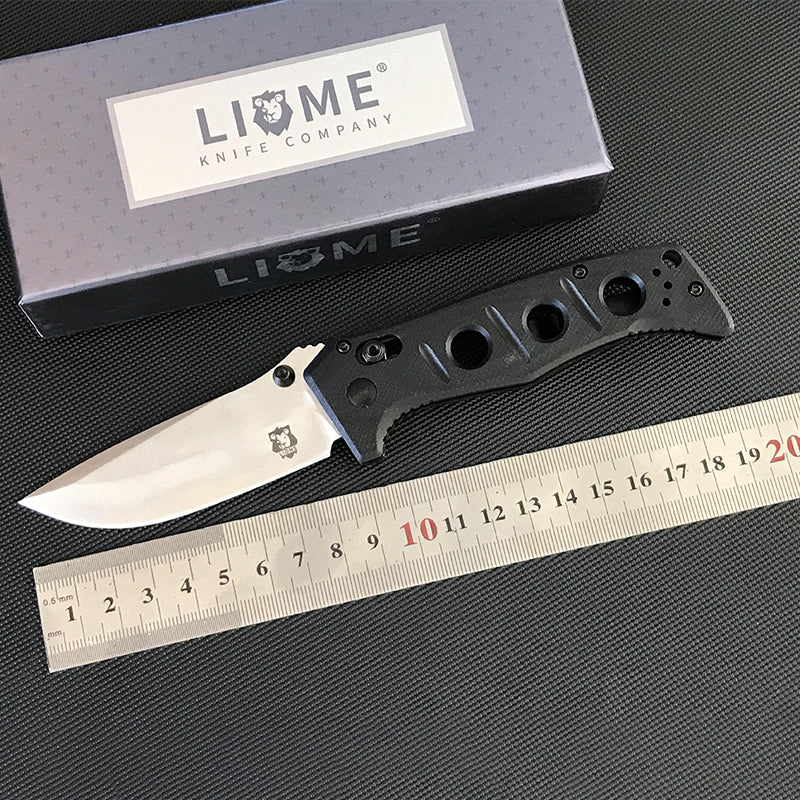 Liome 273 AXIS Tactical Folding Knife G10 Handle Stone Washing Blade Outdoor Camping Survival Pocket Knives EDC Tool