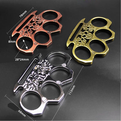 Ghost - Solid Brass Knuckles Duster For Self Defense Window Breaker EDC Supplies