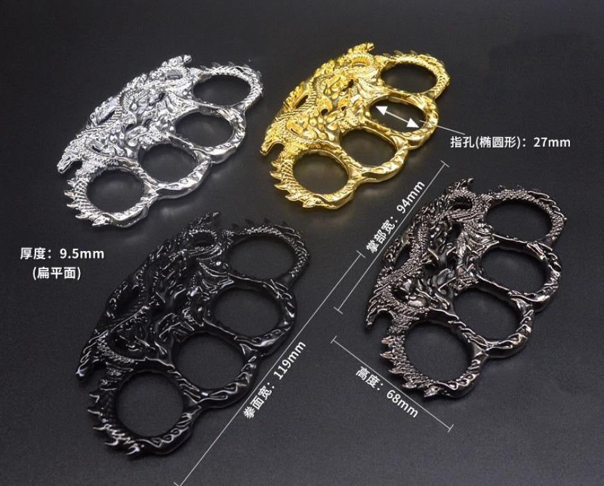 Creative Metal Knuckle Duster Finger Tiger Four Finger Martial Arts Practice Boxing Cover Defense Boxing Ring Hand Buckle Outdoor Security Defense EDC Ring