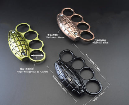 Creative Style Strong Metal Brass Knuckle Duster Four Finger Tiger Outdoor Camping Safety Defense Pocket  EDC Tool