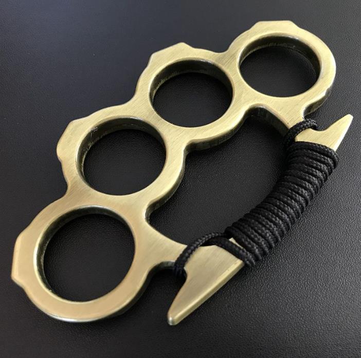 Order - Solid Brass Knuckles Duster For Self Defense Window Breaker EDC Supplies