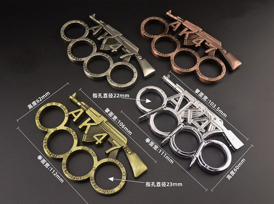 Multi-style Creativity Metal Brass Knuckle Duster Four Finger Tiger Outdoor Camping Safety Defense Life-saving Pocket  EDC Tool