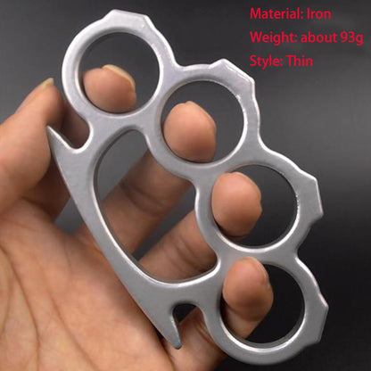 Iron Knuckle Duster Four Finger Boxing Training Outdoor Safety Defense Window Breaker Pocket EDC Tool Portable Combat Protector