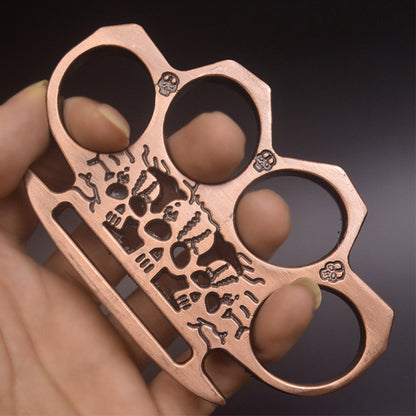 Ghost - Solid Brass Knuckles Duster For Self Defense Window Breaker EDC Supplies