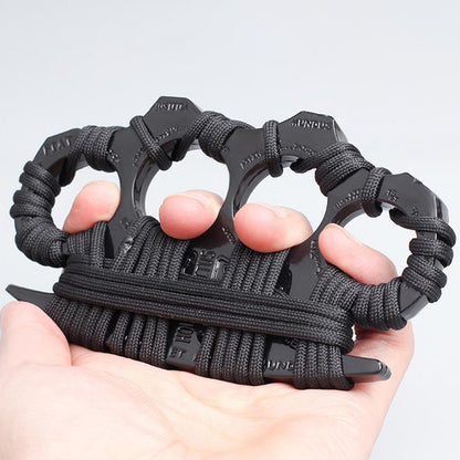 Thickened Metal Solid Brass Knuckles Duster Boxing Training Four Finger Buckle Fitness Broken Window Combat Protective Gear