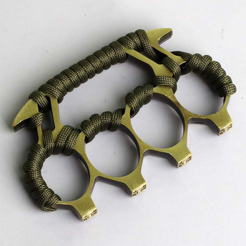 Strong Metal Brass Knuckle Duster With rope Four Finger Tiger