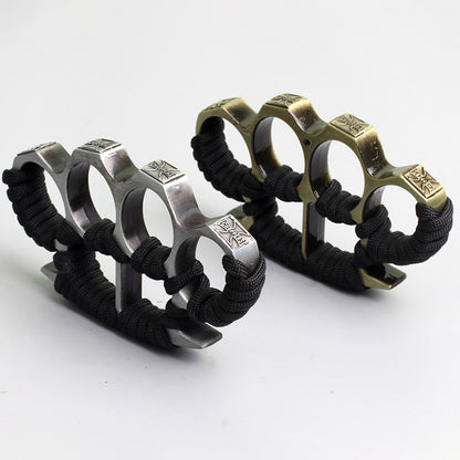 Multicolor Metal Brass Knuckle Duster With rope Four Finger Tiger Fingers Outdoor Camping Safety-defend Life-saving Broken Window Tool Pocket EDC Tools