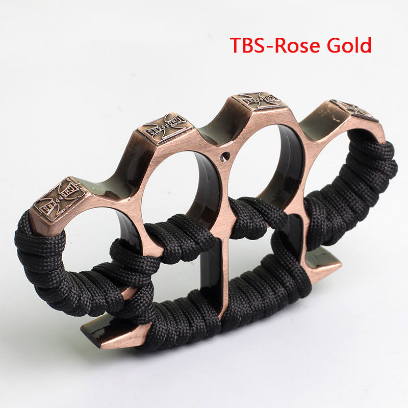 Multicolor Metal Brass Knuckle Duster With rope Four Finger Tiger Fingers Outdoor Camping Safety-defend Life-saving Broken Window Tool Pocket EDC Tools