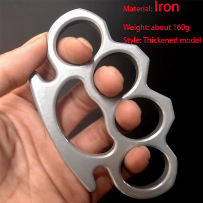 Iron Knuckle Duster Four Finger Boxing Training Outdoor Safety Defense Window Breaker Pocket EDC Tool Portable Combat Protector