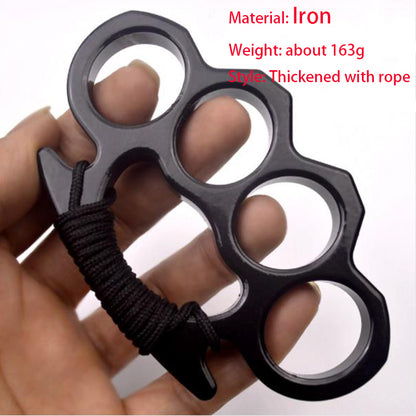 Iron Knuckle Duster Four Finger Boxing Training Outdoor Safety Defense Window Breaker Pocket EDC Tool Portable Combat Protector