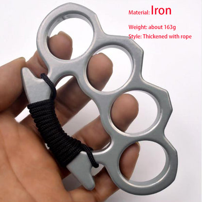 Iron Knuckle Duster Four Finger Boxing Training Outdoor Safety Defense Window Breaker Pocket EDC Tool Portable Combat Protector