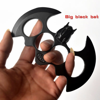 Big Bat Fist Buckle Metal Brass Knuckle Duster Four Finger Tiger Outdoor Camping Safety Defense Pocket  EDC Tool