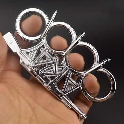 Multi-style Creativity Metal Brass Knuckle Duster Four Finger Tiger Outdoor Camping Safety Defense Life-saving Pocket  EDC Tool