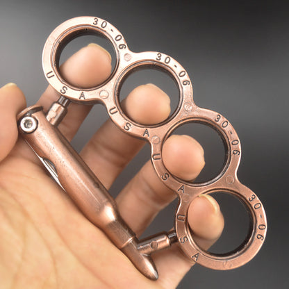 Multifonctionnel en métal Knuckle Duster doigt tigre quatre doigts Arts martiaux pratique boxe couverture défense anneau de boxe boucle à main en plein air sécurité défense EDC outil