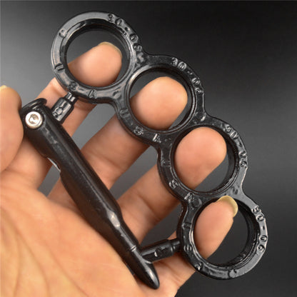 Multifunctional Metal Knuckle Duster Finger Tiger Four Finger Martial Arts Practice Boxing Cover Defense Boxing Ring Hand Buckle Outdoor Security Defense EDC tool