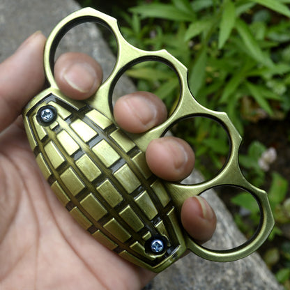 Creative Style Strong Metal Brass Knuckle Duster Four Finger Tiger Outdoor Camping Safety Defense Pocket  EDC Tool