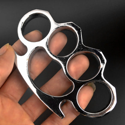 Belle couleur métal laiton Knuckle Duster épaissi quatre doigts tigre poing boucle en plein air Camping sécurité défense poche EDC outil