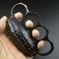 Style créatif solide en métal laiton Knuckle Duster quatre doigts tigre en plein air Camping sécurité défense poche EDC outil
