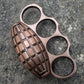 Style créatif solide en métal laiton Knuckle Duster quatre doigts tigre en plein air Camping sécurité défense poche EDC outil